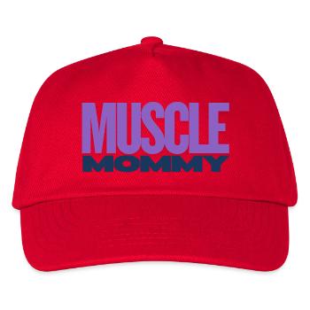 Muscle Mommy Premium T-Shirt - Kinder Basecap - Rot - Vorne