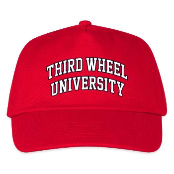 Third Wheel University Logo - Kinder Basecap - Rot - Vorne
