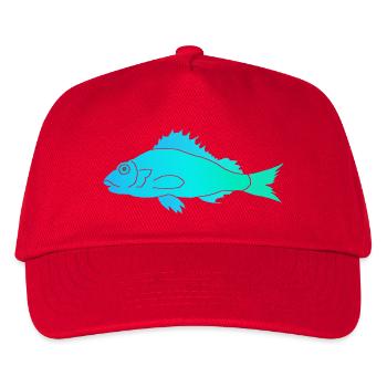 Poisson à nageoire dentelée - Casquette de baseball Enfant - rouge - Devant