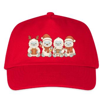 Yetis Kids Boys Girls Christmas Yetis - Kids’ Baseball Cap - red - Front