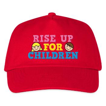 Rise Up For Children Cute Advocacy Kids Graphic - Kids’ Baseball Cap - red - Front