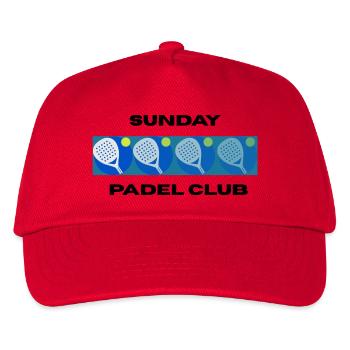 Sunday Padel Club - Kinder Basecap - Rot - Vorne