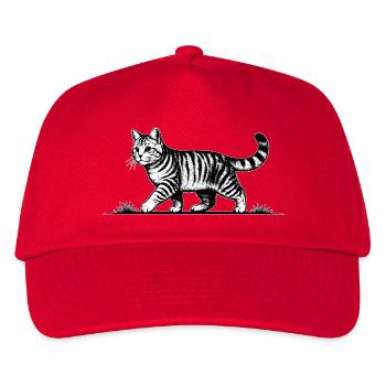 Katze Laufende Katze - Kinder Basecap - Rot - Vorne