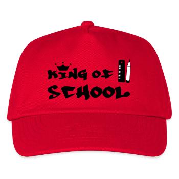 King of Recreation: Urban King of School - Kids’ Baseball Cap - red - Front