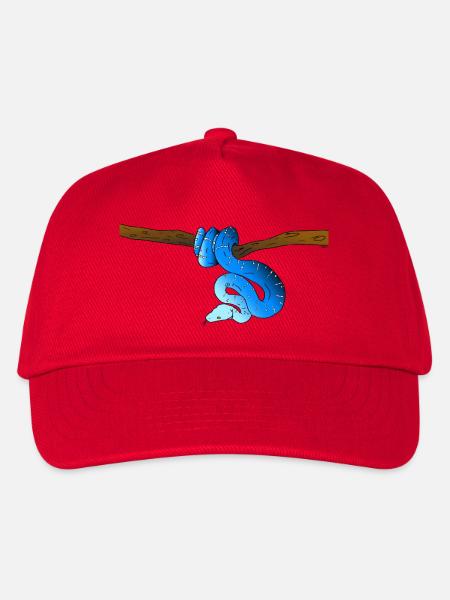 Blaue Schlange - Kinder Basecap - Rot