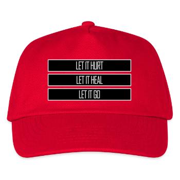 Let It Hurt Let It Heal Let It Go Inspirierend - Kinder Basecap - Rot - Vorne