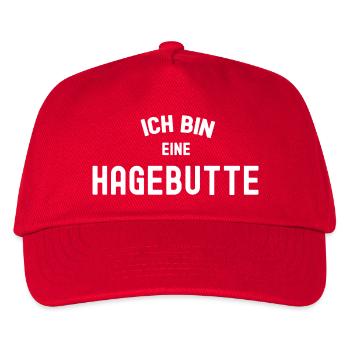 ICH BIN EINE HAGEBUTTE Karneval Kostüm Outfit  - Kinder Basecap - Rot - Vorne