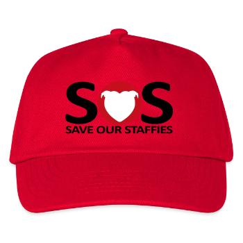 Sos staffies - 131 - Kids’ Baseball Cap - red - Front
