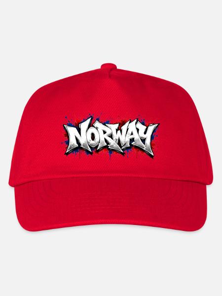 Norway Flag Graffiti - Kinder Basecap - Rot