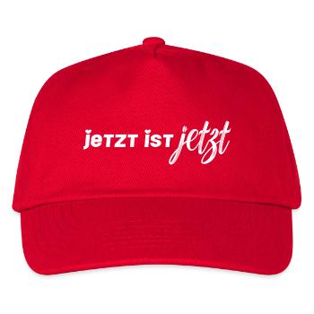 jetzt ist jetzt - Kinder Basecap - Rot - Vorne