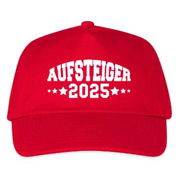 Aufsteiger 2025 Aufstieg Fußball Handball - Kinder Basecap - Rot - Vorne