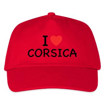 Ich liebe Korsika - Kinder Basecap - Rot - Vorne