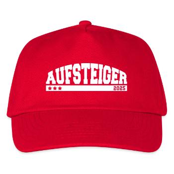 Aufsteiger 2025 Aufstieg Fußball Handball - Kinder Basecap - Rot - Vorne