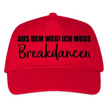 aus dem weg breakdancen - Kinder Basecap - Rot - Vorne