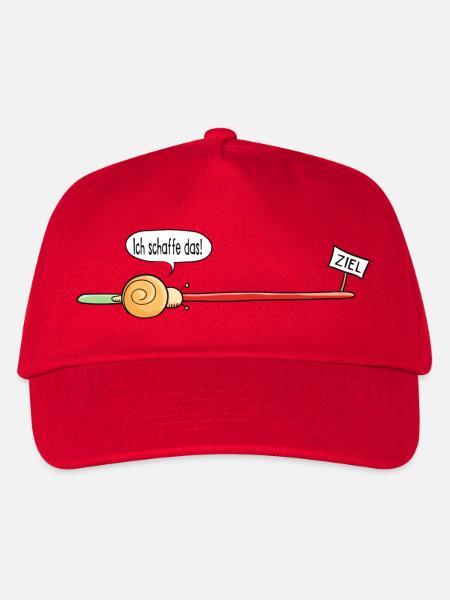 Der Weg ist das Ziel - Schnecke - Comic - Geschenk - Kinder Basecap - Rot