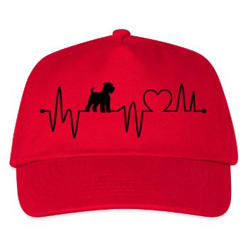 Herzschlag Hund Hund - Kinder Basecap - Rot - Vorne