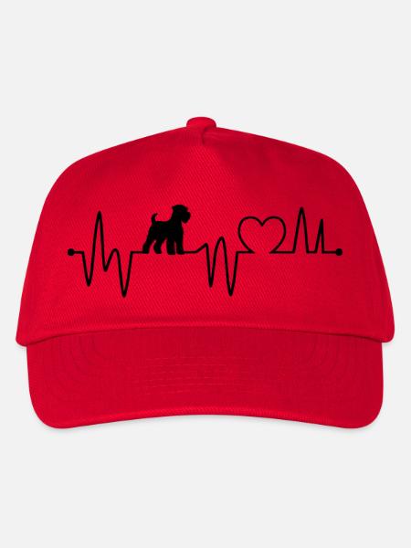 Herzschlag Hund Hund - Kinder Basecap - Rot