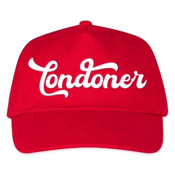 Londoner, Retros Typography Tee - Kids’ Baseball Cap - red - Front
