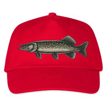 Hecht - Kinder Basecap - Rot - Vorne