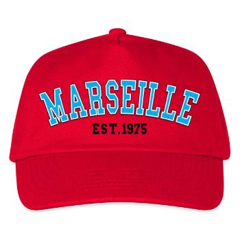Marseille Est.1975 - Kinder Basecap - Rot - Vorne