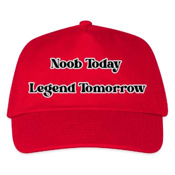 Noob Today, Legend Tomorrow - Kinder Basecap - Rot - Vorne