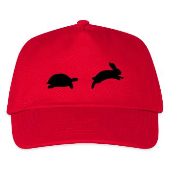 Turtle and hare - Kids’ Baseball Cap - red - Front
