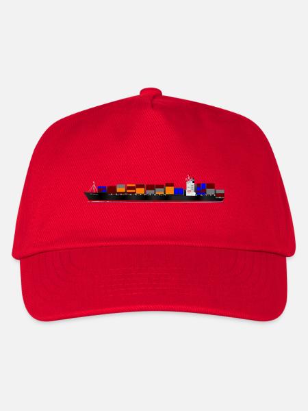 Container Ship - Kinder Basecap - Rot
