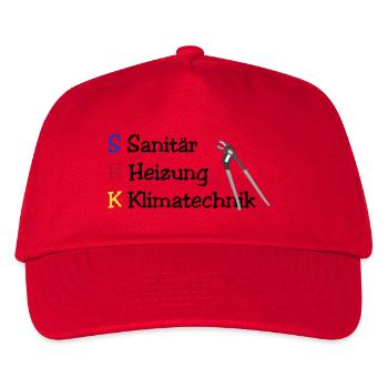 SHK Sanitär Heizung Klima - Kinder Basecap - Rot - Vorne