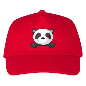 Spiked cartoon panda - Kids’ Baseball Cap - red - Front