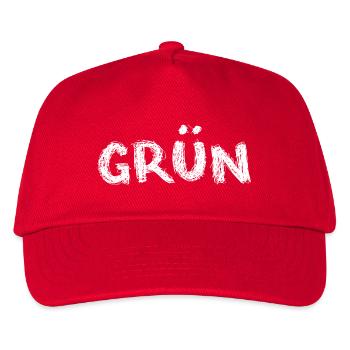 grün oder ? - Kinder Basecap - Rot - Vorne