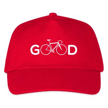 good bike bike typo bike ride e-bike bicycle l - Kids’ Baseball Cap - red - Front