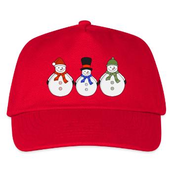 Snowmen Winter has come - Kids’ Baseball Cap - red - Front