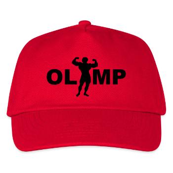 Olymp Berg der Götter und der Kräfte. Bodybuilder - Kinder Basecap - Rot - Vorne