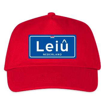 Ortsschild Leiu (Leiden) - Kinder Basecap - Rot - Vorne