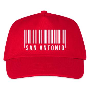 San Antonio Barcode - Kinder Basecap - Rot - Vorne