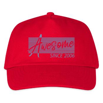 Awesome Since 2006 - Kinder Basecap - Rot - Vorne