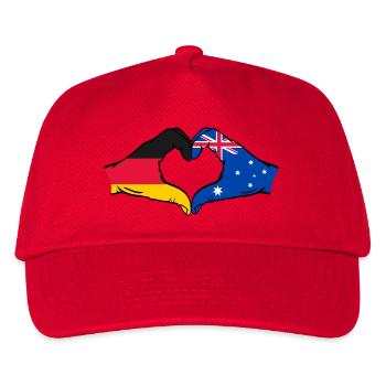 Allemagne Australie Drapeau Coeur Forme De Coeur - Casquette de baseball Enfant - rouge - Devant