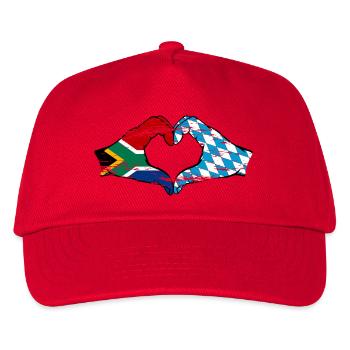 South Africa Bavaria Flag Hands Heart Shape Used - Kids’ Baseball Cap - red - Front