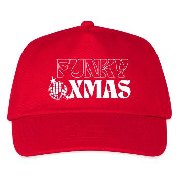 Funky Disco Weihnachtsornament Design - Kinder Basecap - Rot - Vorne