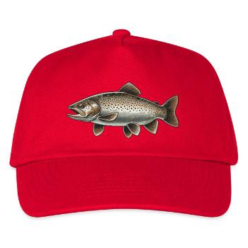 Forelle - Kinder Basecap - Rot - Vorne