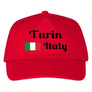 Turin, Italien - Stilvolle Drucke - Kinder Basecap - Rot - Vorne