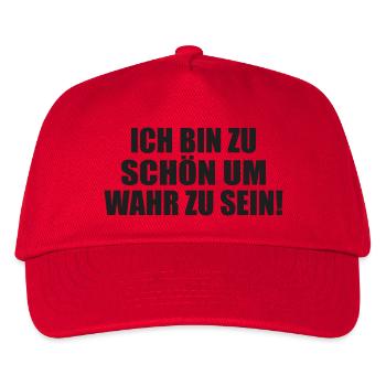 too good to be true Self-absorbed Selfish Selfish - Kids’ Baseball Cap - red - Front