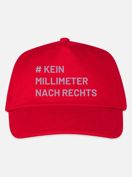 Antifa Mindset kein Millimeter nach rechts - Kinder Basecap - Rot