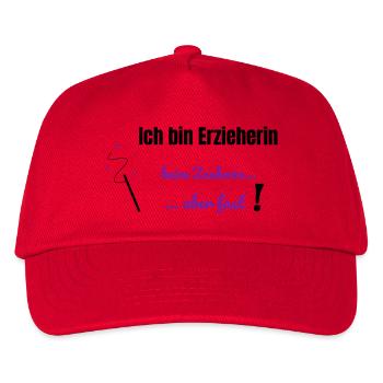 "I'm a kindergarten teacher, not a sorceress - but almost!" - Kids’ Baseball Cap - red - Front