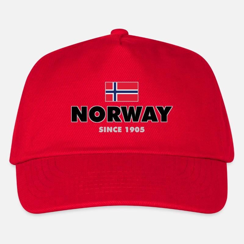 Norway - Norge - Norwegen - Flagge - Skandinavien - Kinder Basecap - Rot