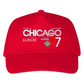 Chicago Sport City Typografie Design - Kinder Basecap - Rot - Vorne