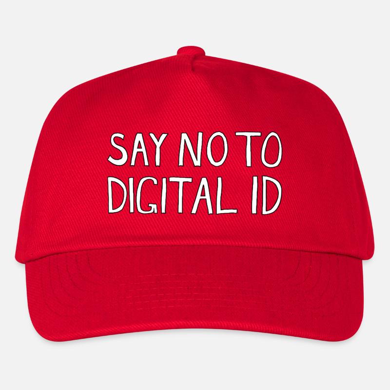 SAY NO TO DIGITAL ID - Kinder Basecap - Rot