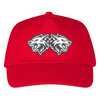 Wolf Kopf Team - Kinder Basecap - Rot - Vorne