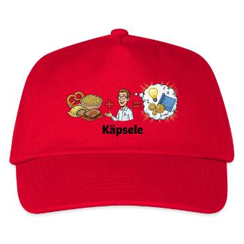 Käpsele Schwabe Erfinder Spätzle Ideen Humor Witz - Kinder Basecap - Rot - Vorne