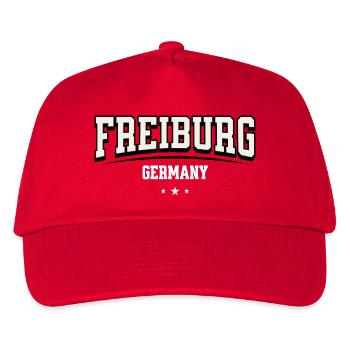 Freiburg Deutschland Vintage Uni-Look - Kinder Basecap - Rot - Vorne